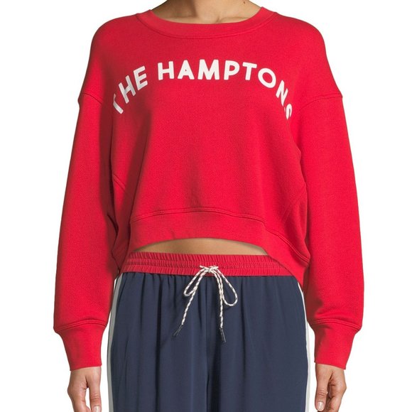 Joie The Hamptons Cropped Red Sweatshirt - Picture 6 of 6
